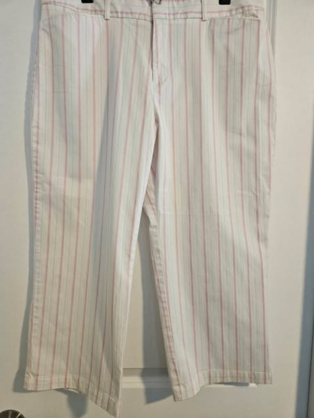 Dockers Pink White Stripe Capri Pants Size 16 Summer Casual